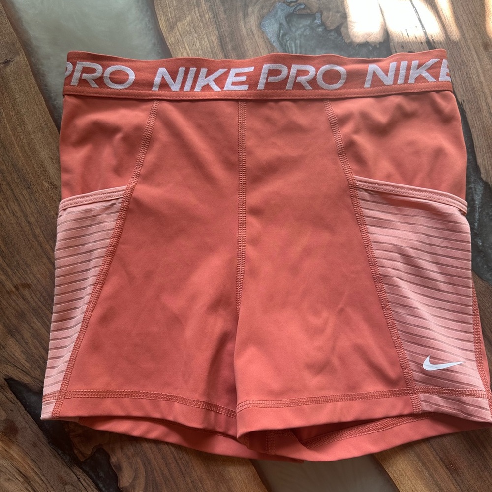 Nike Pro Women's Athletic Shorts Orange